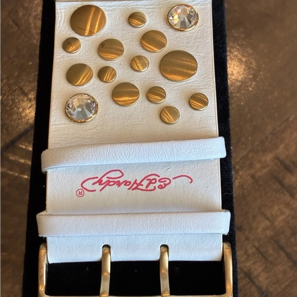 Ed Hardy Gold and White Smartwatch